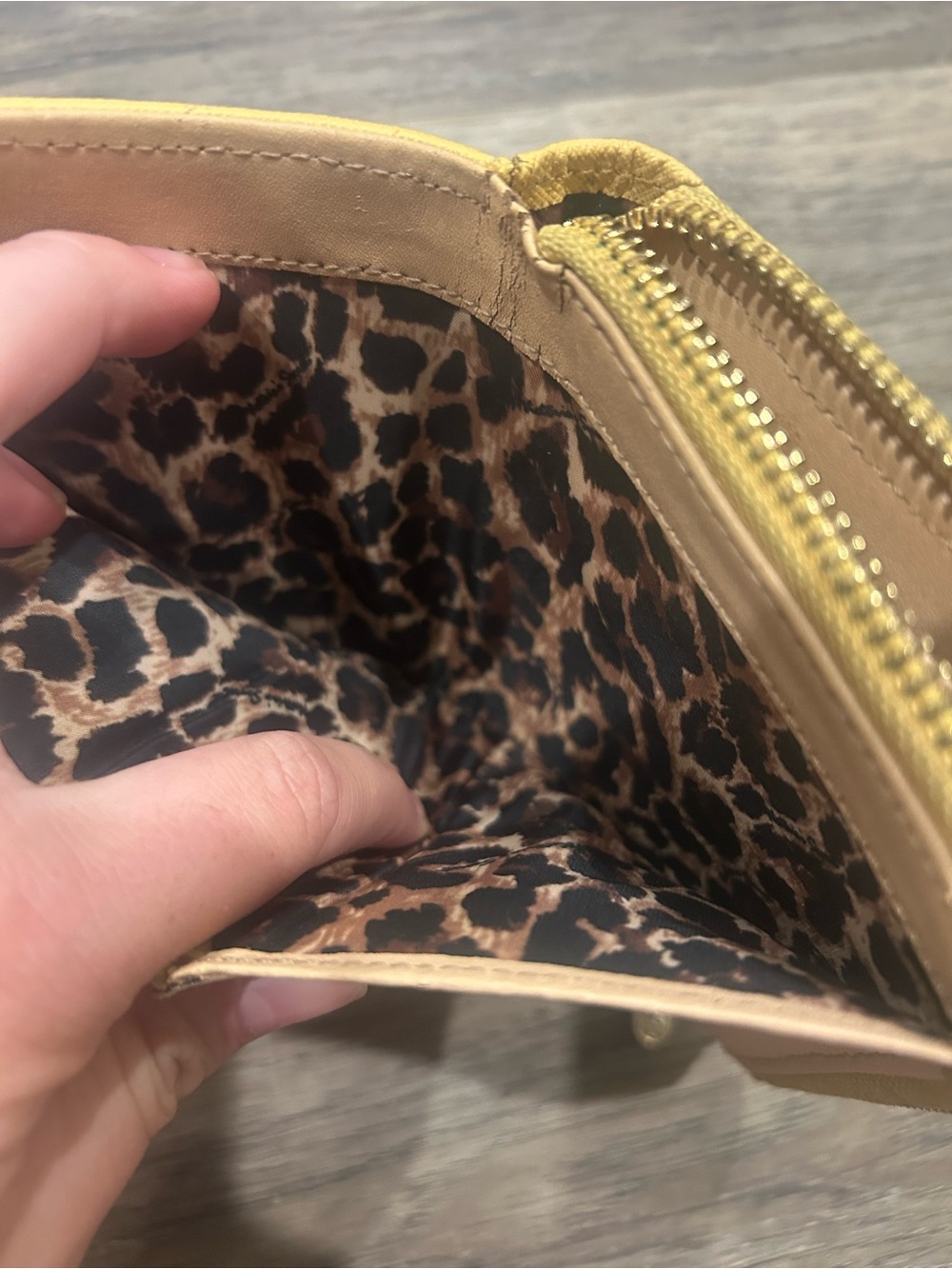 Victoria's Secret Yellow Perforated Zip Around Wallet with Snap Pocket - Picture 5 of 8